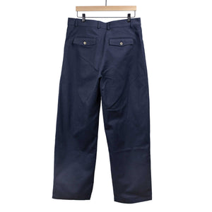 De Bonne Facture FW25 Gardian trousers in dark navy heavy cotton