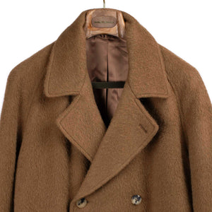 De Bonne Facture FW25 Grandad coat in pecan brown alpaca