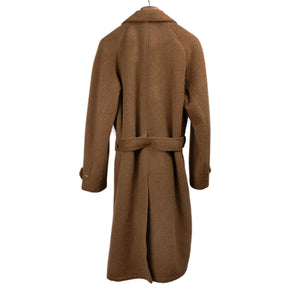 De Bonne Facture FW25 Grandad coat in pecan brown alpaca