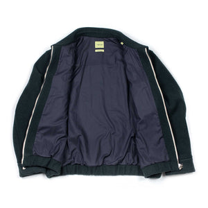 De Bonne Facture FW25 Student jacket in blue-green boiled wool