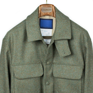 Document CPO jacket in sea moss green English melton wool (10th
