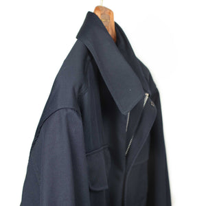 Field jacket in dark navy heavyweight Italian cotton twill