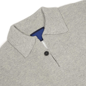 Smock sweater in heather grey heavyweight wool and cashmere