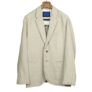 Single breasted jacket in beige Irish linen (separates)
