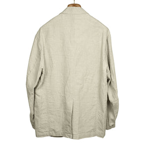 Single breasted jacket in beige Irish linen (separates)