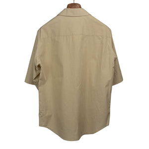 Capri collar shirt in beige typewriter cotton