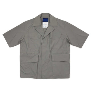 Field shirt jacket in steel grey nylon taslan