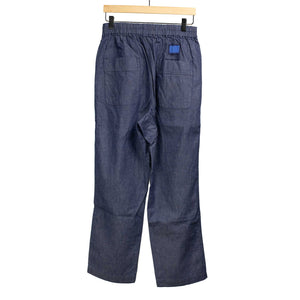 Pajama easy pants in cotton and linen denim