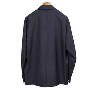 Relaxed blazer in navy Japanese wool