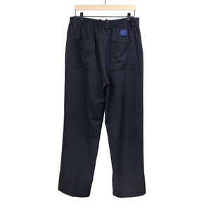 Document FW25 Easy pants in navy Japanese cotton herringbone – No