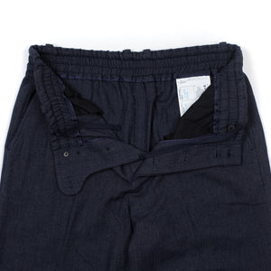 Document FW25 Easy pants in navy Japanese cotton herringbone – No
