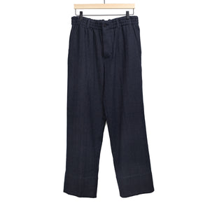 Document FW25 Easy pants in navy Japanese cotton herringbone – No