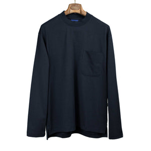 Document FW25 Long sleeve t-shirt in navy cotton – No Man Walks Alone