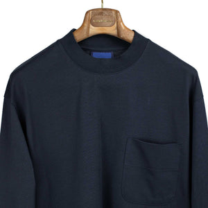 Document FW25 Long sleeve t-shirt in navy cotton – No Man Walks Alone