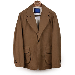 ジャケット・アウター COTTON NYLON M-65 HALF COAT/CAMEL argue Document FW26 Artisan jacket in camel color cotton twill – No Man