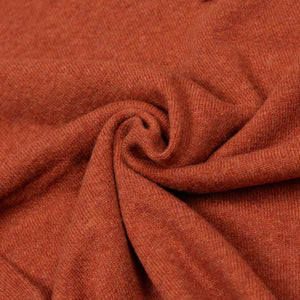 Aaric classic polo sweater in orange wool mix