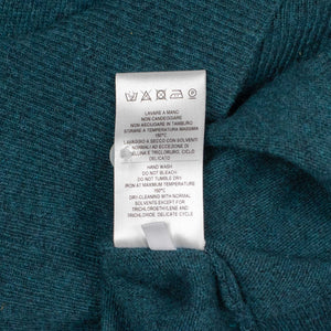 Aaric classic polo sweater in teal wool mix