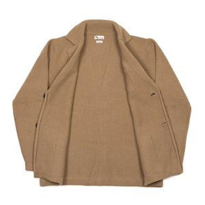 AAlviero single breasted knit jacket in camel color virgin wool (restock)