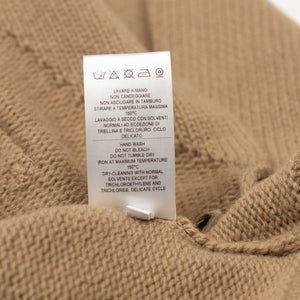 AAlviero single breasted knit jacket in camel color virgin wool (restock)