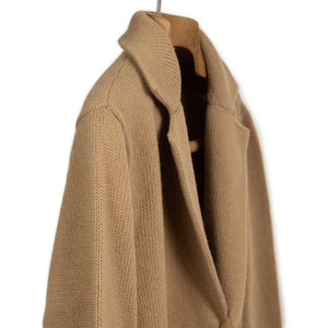 AAlviero single breasted knit jacket in camel color virgin wool (restock)