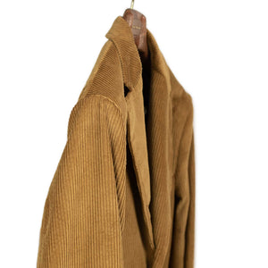 Aauro patch pocket jacket in beige cotton corduroy (suit separates)