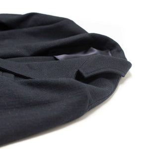 Aauro patch pocket jacket in navy ripstop wool mix