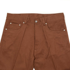 Exclusive Aacero 5-pocket trousers in rust textured cotton twill (10th anniversary capsule)