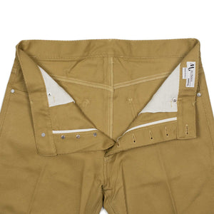 Exclusive Aacero 5-pocket trousers in beige textured cotton twill (10th anniversary capsule)
