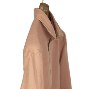 AAmberes long-sleeve club collar shirt in blush pink linen cotton