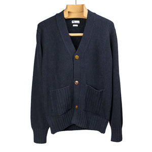 Aaliano cardigan in navy crepe cotton mix
