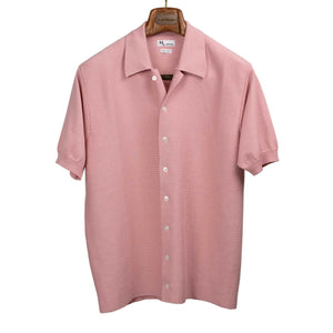 Aars short sleeve knit shirt in pink cotton