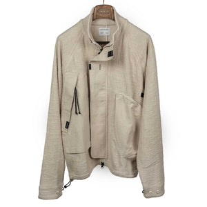 Foraging jacket in Chalk double weave and khadi cotton