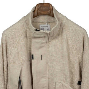 Foraging jacket in Chalk double weave and khadi cotton
