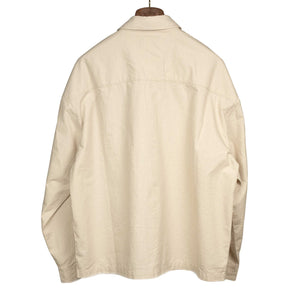 Research shirt in chalk strada paneled ripstop