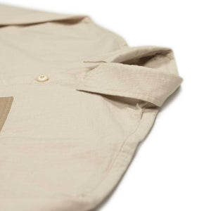 Research shirt in chalk strada paneled ripstop