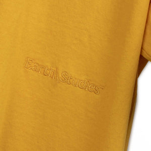 Earth Studies logo tee in citrine recycled cotton