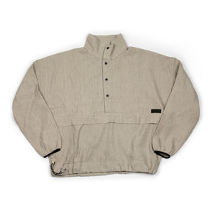 Earth\Studies SS26 Snap smock in natural wool and linen – No Man