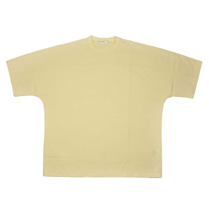Kimono sleeve t-shirt in lemon cream yellow