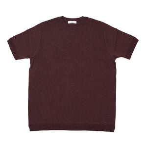 Short sleeve knit t-shirt in chocolate brown