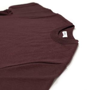 Short sleeve knit t-shirt in chocolate brown