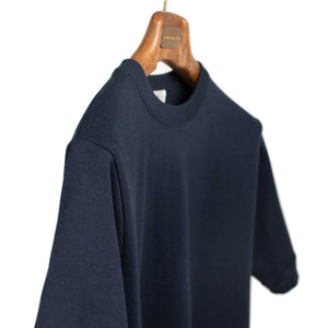 Short sleeve knit t-shirt in navy blue