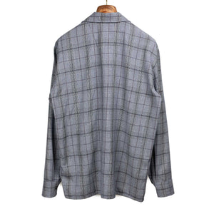 Meydan releaxed shirt jacket in "Sky Check" wool