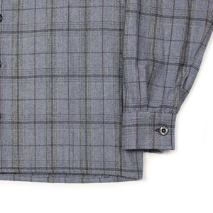 Meydan releaxed shirt jacket in "Sky Check" wool