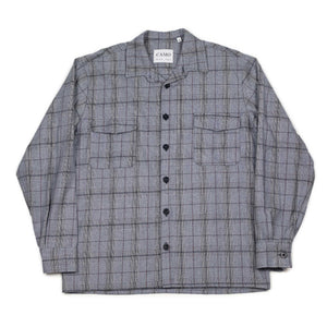 Meydan releaxed shirt jacket in "Sky Check" wool