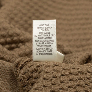 Bubble stitch rollneck in camel merino wool