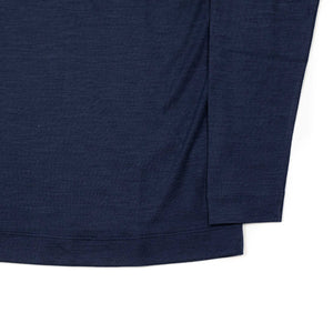 Turtleneck in deep indigo wool jersey