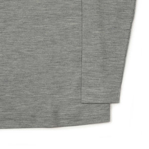 Turtleneck in grey melange wool jersey