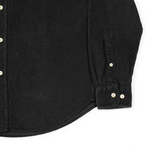 Lobo shirt in black heavy cotton corduroy