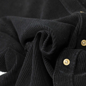 Lobo shirt in black heavy cotton corduroy