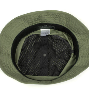 Boonie crusher hat in olive green poly taffeta